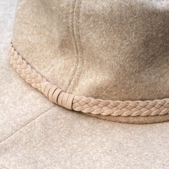 NWT ASN The Harper Felt Floppy Hat Tan Wide Brim Packable Boho Festival Coastal main image 4